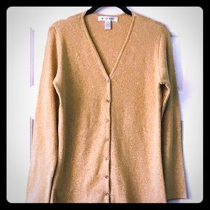 Sparkly gold cardigan
